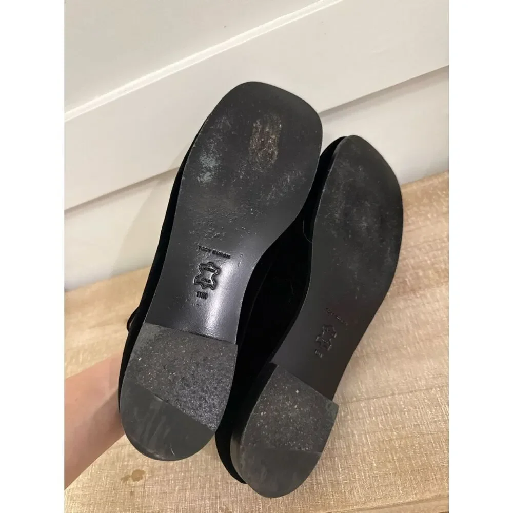 Tory Burch Violet T Strap Shoe in Velvet Black